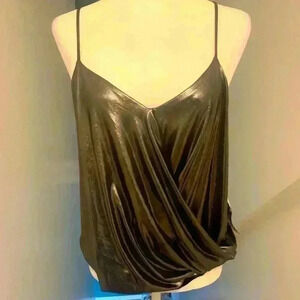 NWT gunmetal Young Fabulous Broke top